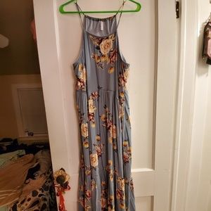 halter neck floral dress NWOT